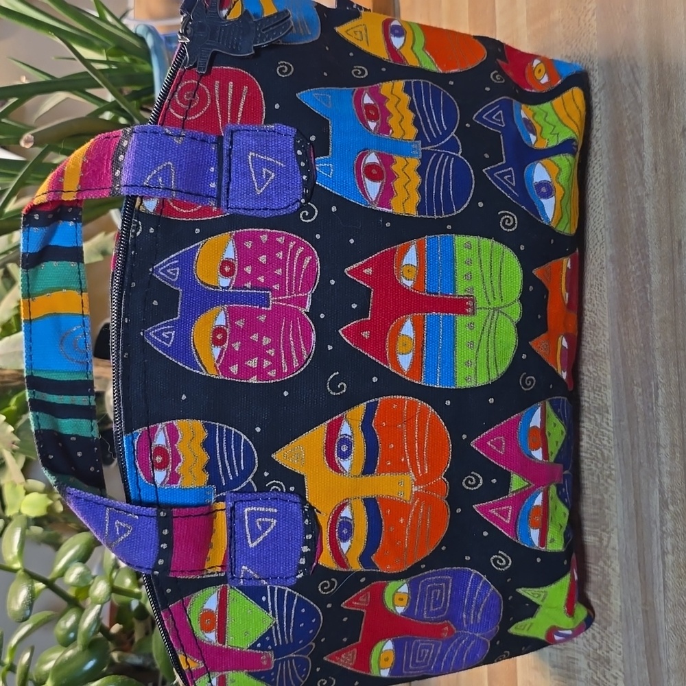 Laurel Burch Multicolor Cat Design Bag - Picture 5 of 7